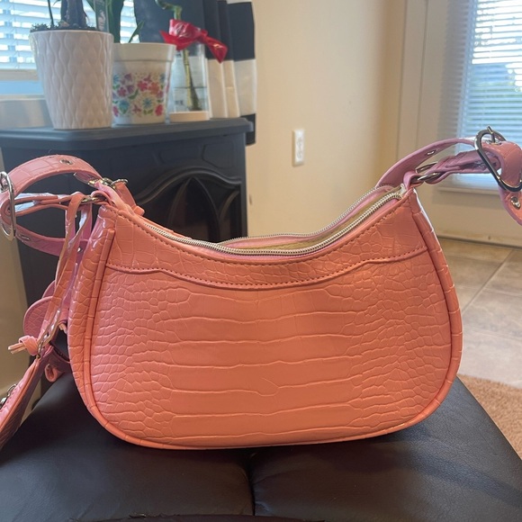 Punk Y2k Half-moon Satchel Crossbody Bag with Heart Mirror - Picture 7 of 9